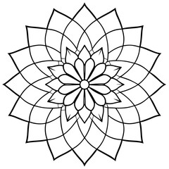 Obraz premium Mandala line art. Mandala for coloring page