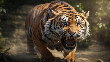 Fototapeta premium tiger in the zoo