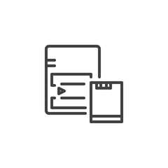 Camera Battery line icon