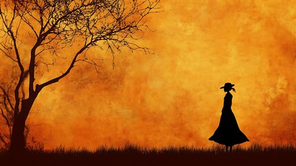  enigmatic silhouette against a barren backdrop