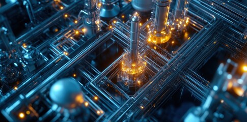 Advanced refining technologies processing crude oil, showcasing innovative solutions designed to meet the demands of modern industry and enhance efficiency.