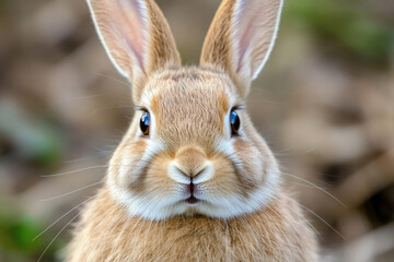 Fototapeta premium A portrait of a happy rabbit.