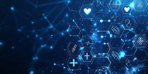 Fototapeta premium Dark Themed Healthcare Innovation Concept Design
