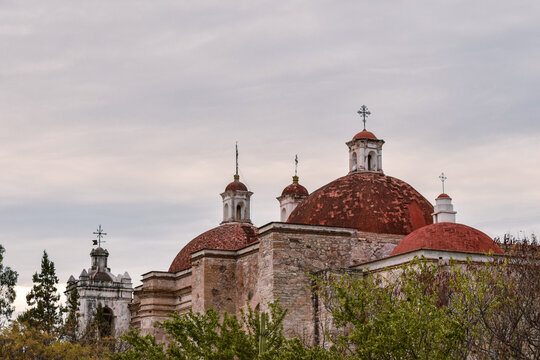 Mitla Oaxaca, Mexico. Beautiful colorful old catholic church
