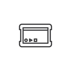 Camera Monitor Recorder line icon