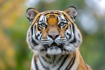 Fototapeta premium A portrait of a happy tiger.