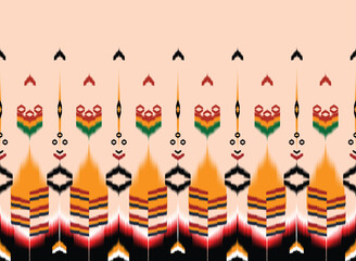 ethnic oriental pattern african fabric ornamental traditional colorfull Design for background,carpet,wallpaper,clothing,wrapping,Batik,fabric or silk fabric,Vector illustration embroidery style.
