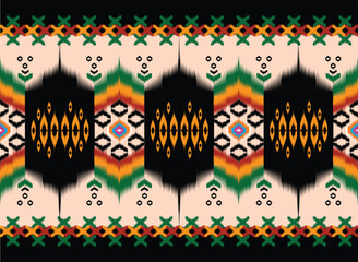 ethnic oriental pattern african fabric ornamental traditional colorfull Design for background,carpet,wallpaper,clothing,wrapping,Batik,fabric or silk fabric,Vector illustration embroidery style.