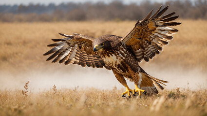 Fototapeta premium red tailed hawk in flight
