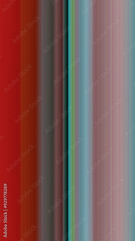 Poster abstract vertical light stripes in red and cyan