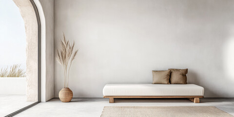 Serene living space with minimalist decor