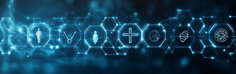 Obraz premium Dark Themed Healthcare Innovation Concept Design