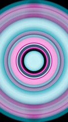 Radiant Concentric Circles in Cyan and Magenta