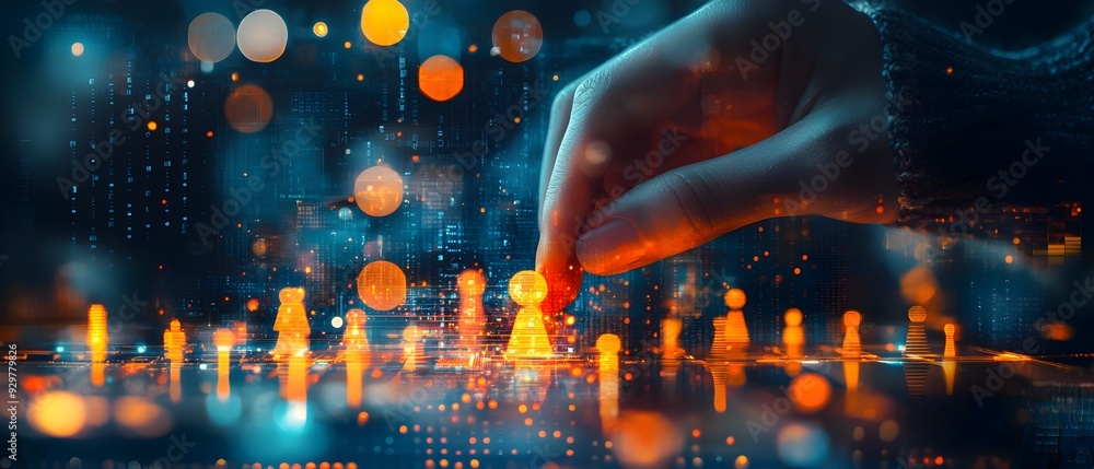 Poster decision making guided by predictive analytics highlighting how data driven insights and visualizati