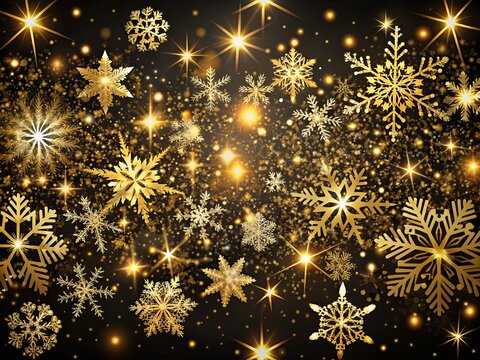 Gold Snowflakes Black Background Images – Browse 78,256 Stock Photos ...