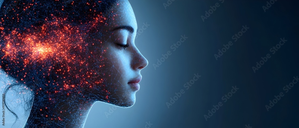 Poster Predictive Systems Visualizing Continuous Learning and Adaptation of Machine Learning Models to New Data   Photography Concept with Copy Space for Text