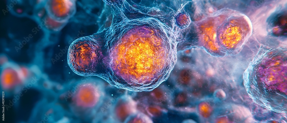 Poster microscopic pathological examination and analysis of abnormal cell structures and tissues using adva