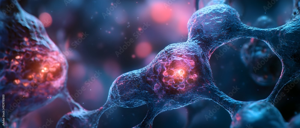 Aufkleber captivating microscopic anatomy illuminating the intricate structures of cellular worlds through adv
