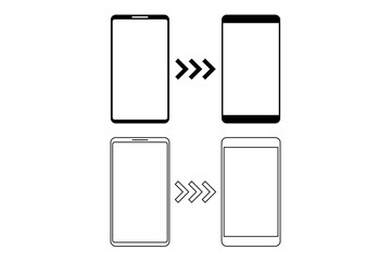 スマホを乗り換えるイメージのイラスト