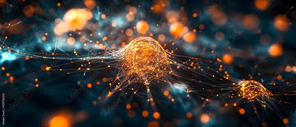Poster photography showcasing the power of ai driven neural networks in enhancing the accuracy of predictiv