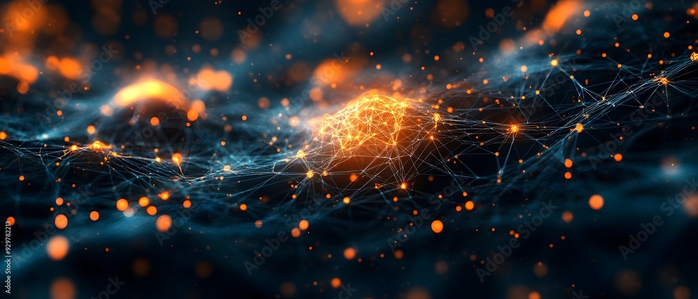 Poster Photography Concept of Neural Networks Visualizing the Role of in Analyzing Complex Data Patterns for Predictive Systems and Data Analysis