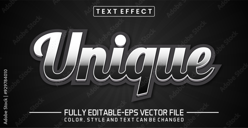 Poster unique font text effect editable