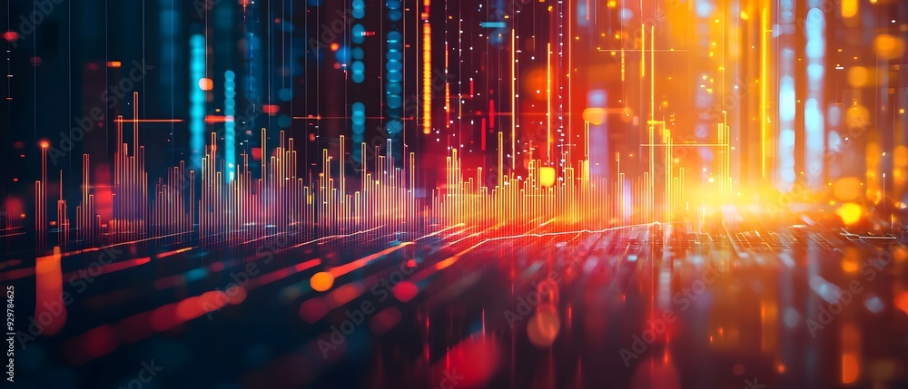 Poster visualization of predictive analytics showcasing the power of statistical modeling and forecasting t