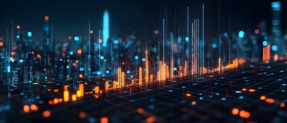 Fototapeta premium Algorithmic Predictive Modeling and Visualization for Forecasting and Insights
