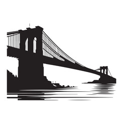 bridge silhouette vector