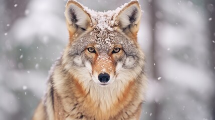 Obraz premium Wolf in a Winter Wonderland