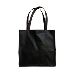 Black Halloween Trick or Treat paper Bag isolated on transparent background. Generative ai