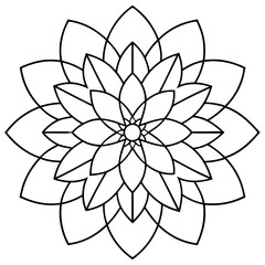 Mandala line art. Mandala for coloring page
