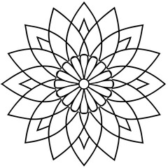 Mandala line art. Mandala for coloring page