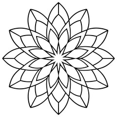 Mandala line art. Mandala for coloring page