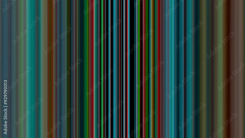 Poster abstract vertical light stripes in red and cyan