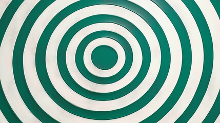 Naklejka premium Abstract Green and White Concentric Circles
