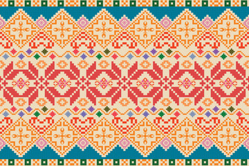 Vibrant Pixel Patterns for Modern Textiles - Created with Affinity Designer
