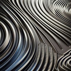 This image showcases an elegant textured metal surface with vertical grooves providing a tactile and visual depth emphasizing durability and quality
