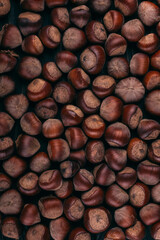 A lot of hazelnuts are hazelnuts. Background