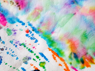 Fototapeta premium Multicolor Ikat Stripes Patterns. Ikat Shape.