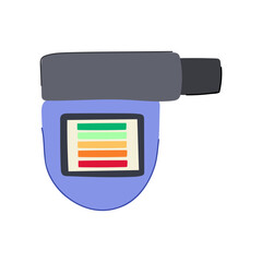 respiratory spirometer cartoon. test airflow, pulmonary health, breathing assessment respiratory spirometer sign. isolated symbol vector illustration