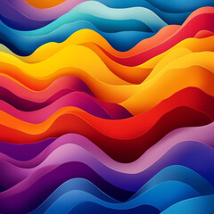 Abstract Colorful Waves.