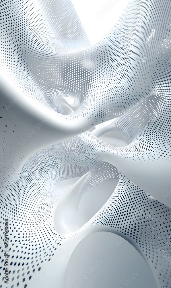 Poster 4. futuristic 3d geometric patterns with translucent elements, rendered on a sleek, pristine surface