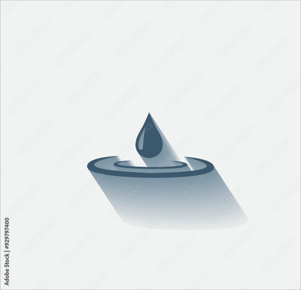 Poster vector dark color icon with shadow on light background