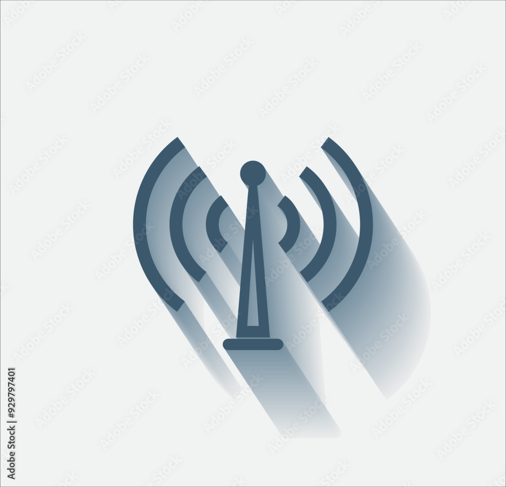 Poster vector dark color icon with shadow on light background