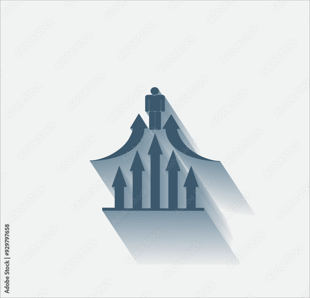 Poster vector dark color icon with shadow on light background