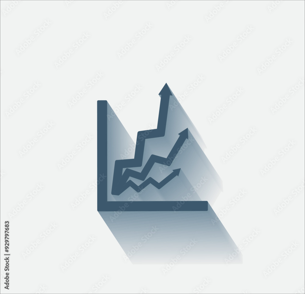 Poster vector dark color icon with shadow on light background