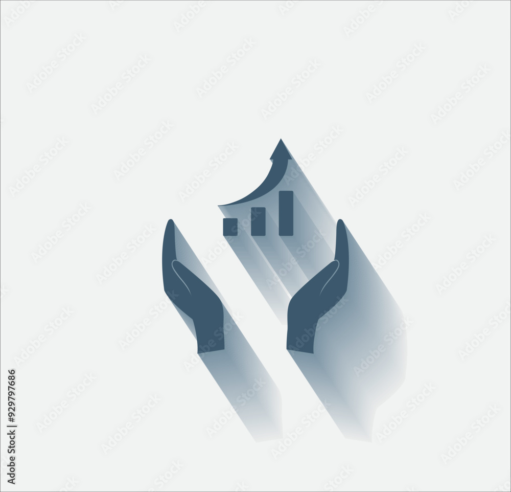 Poster vector dark color icon with shadow on light background