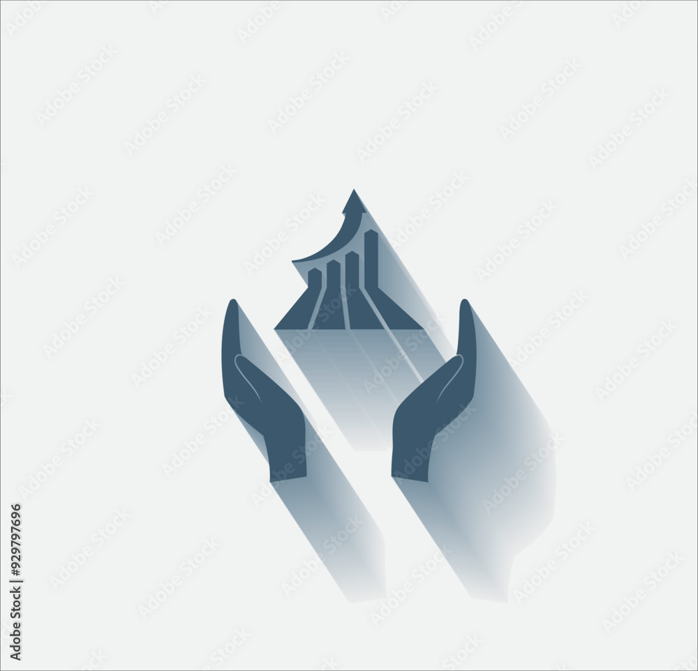 Poster vector dark color icon with shadow on light background