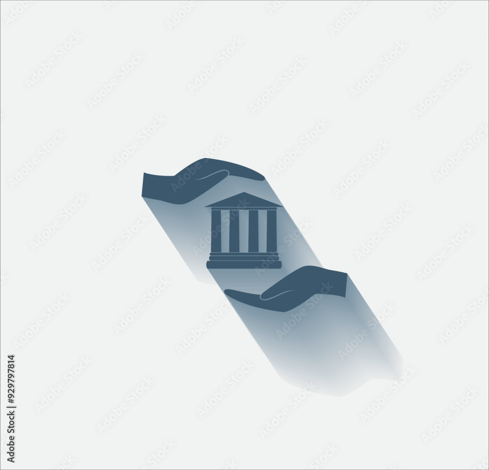 Poster vector dark color icon with shadow on light background